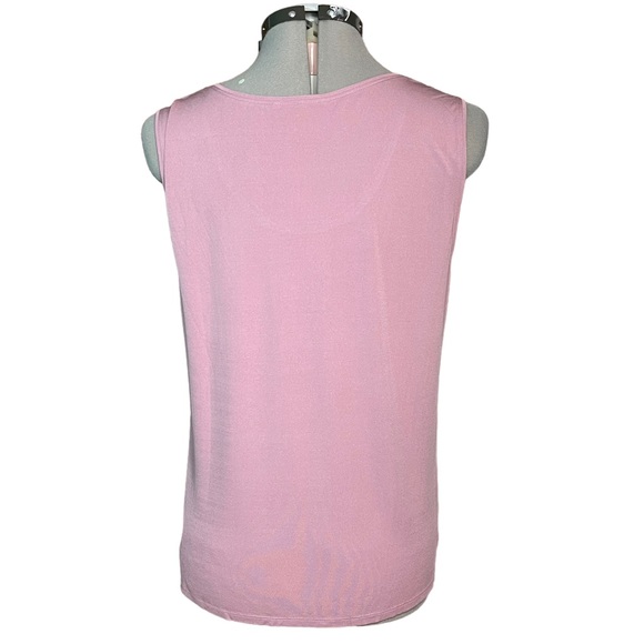 Eileen Fisher 100% Silk Sleeveless Tank Top Shirt Crew Neck Lilac Purple Large - Picture 2 of 9